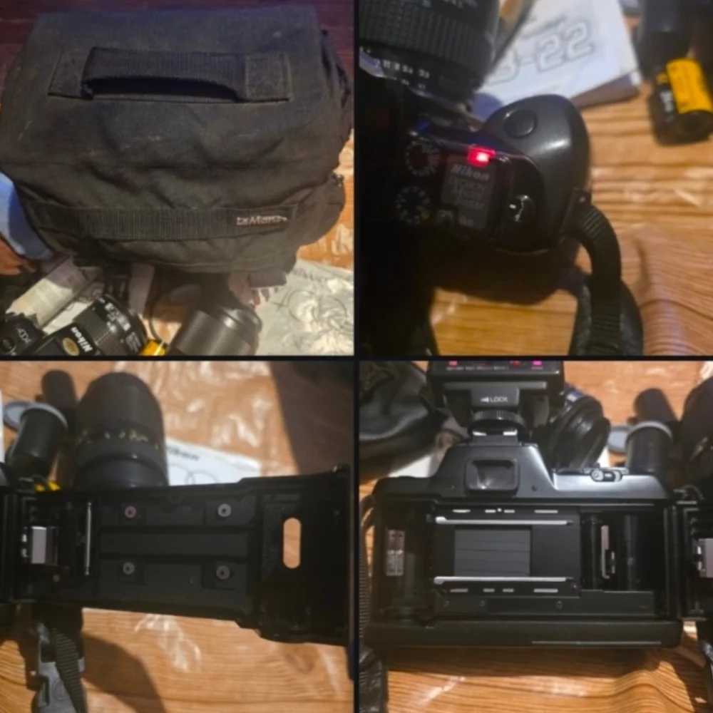 Nikon N4004 AF camera w/ 2 lenses, Flash, Film and Accessories